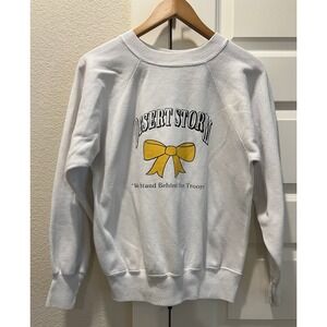 Vintage Desert Storm "We Stand Behind Our Troops" Military Sweatshirt USA Medium